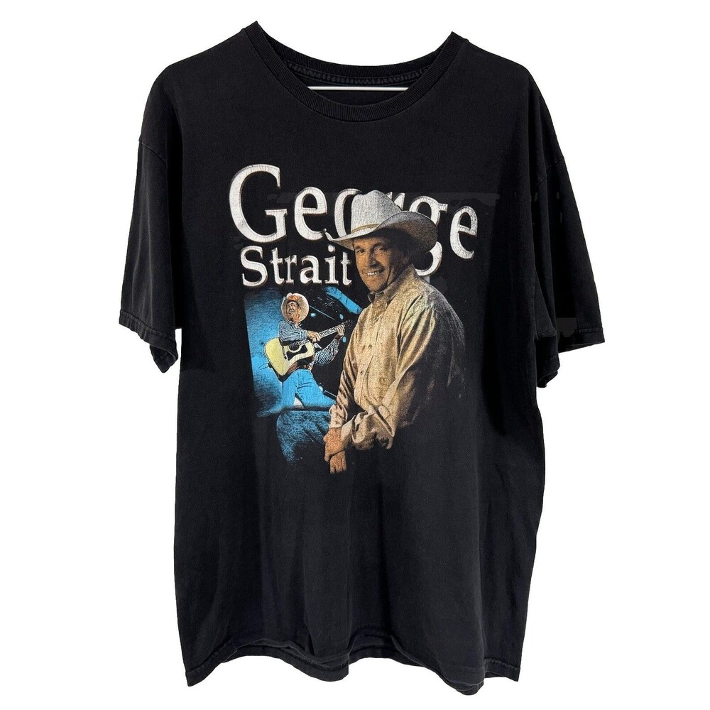 George Strait Shirt The Cowboy Rides Alone Tour 2013 Martina McBride Sz M 28x22